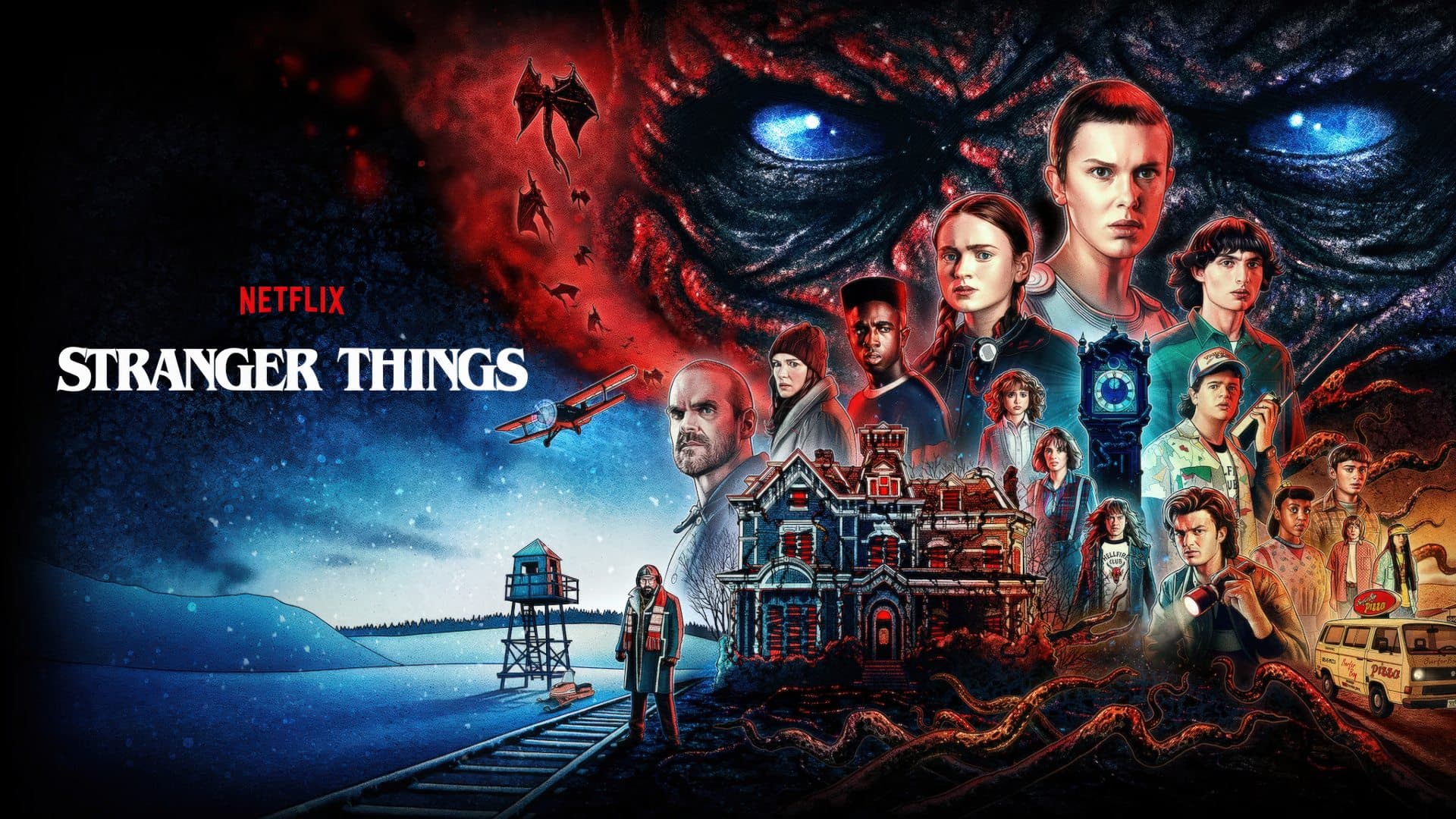 [Season 1-5] Stranger Things (2016-2025) S01-S05 720p + 1080p + 2160p 4K BluRay x265 10bit HEVC Multi Audio [Org NF Hindi-Tamil-Telugu DDP 5.1 ~ 640Kbps + English TrueHD Atmos 7.1] MSubs